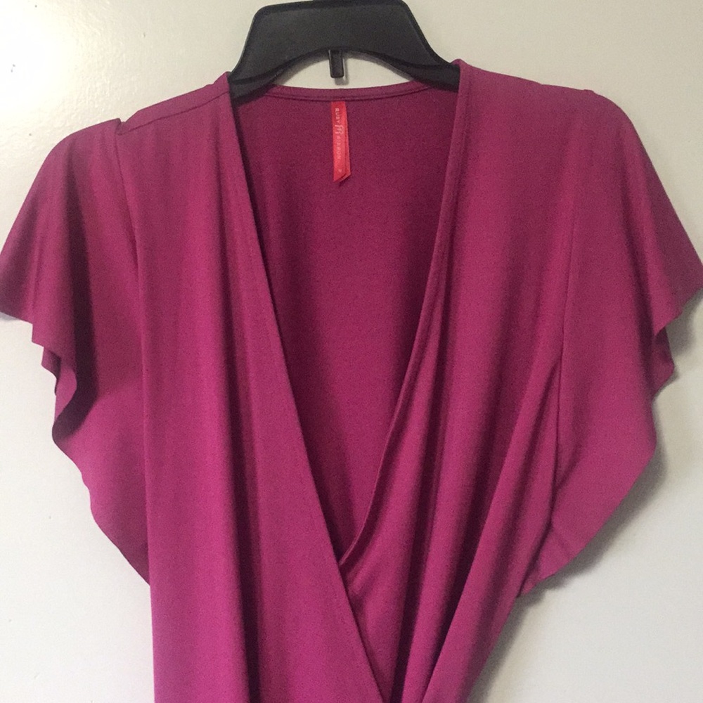 Wrap ruffle top